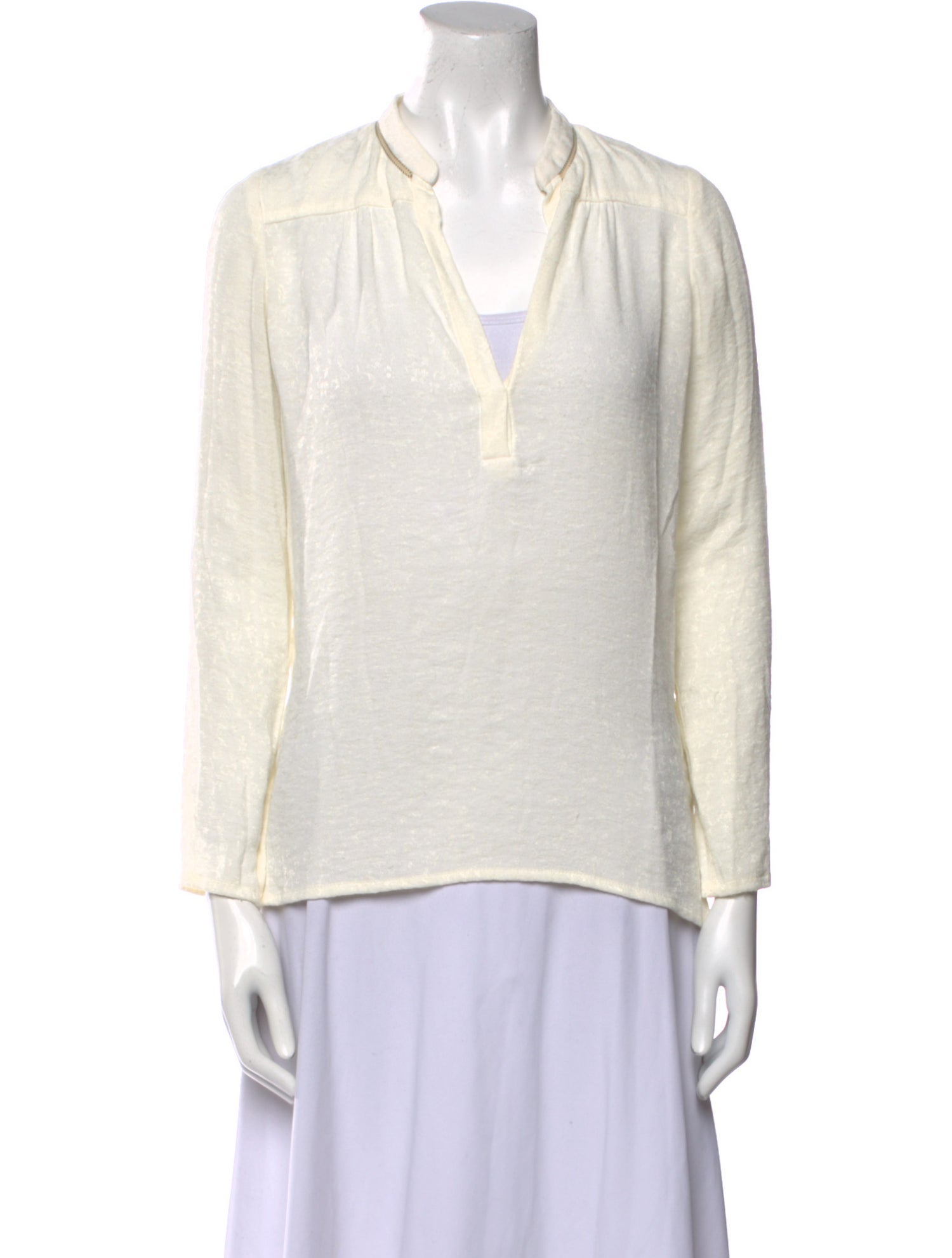 Maje V-Neck Long Sleeve Blouse