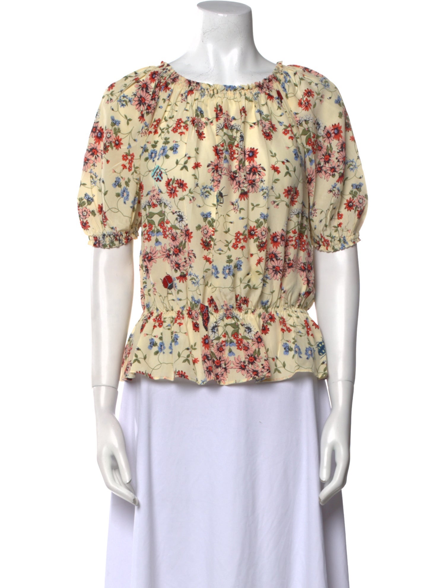 Maje Silk Floral Print Blouse