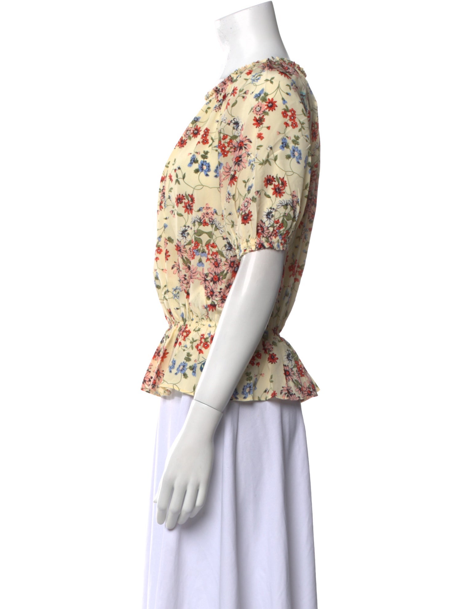 Maje Silk Floral Print Blouse