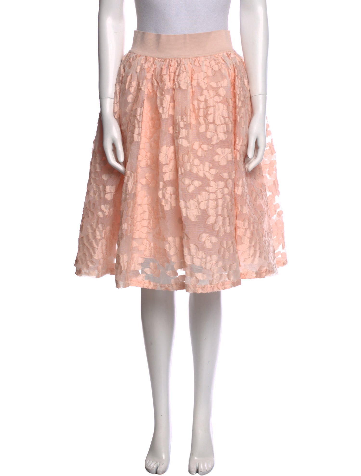 Maje Floral Print Knee-Length Skirt