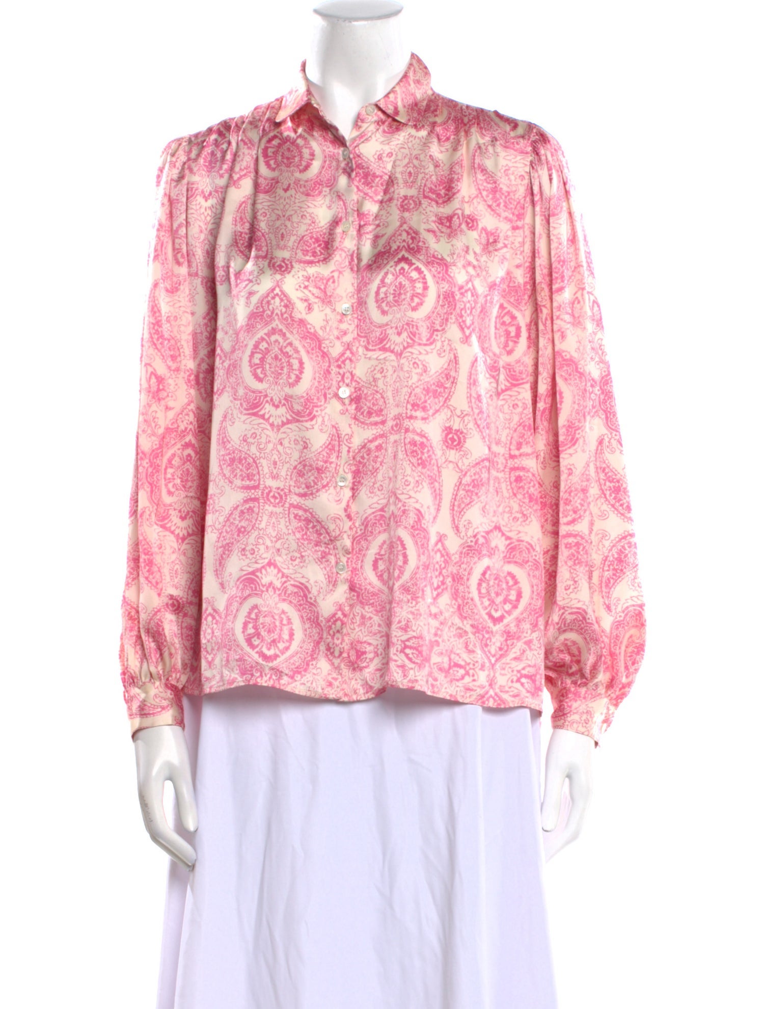 Maje Paisley Print Long Sleeve Blouse