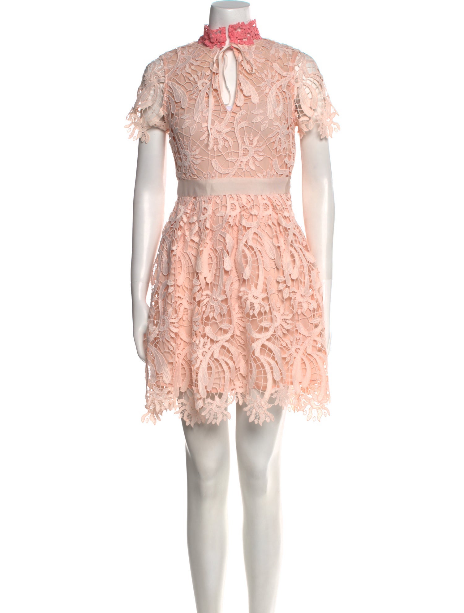 Maje Lace Pattern Mini Dress