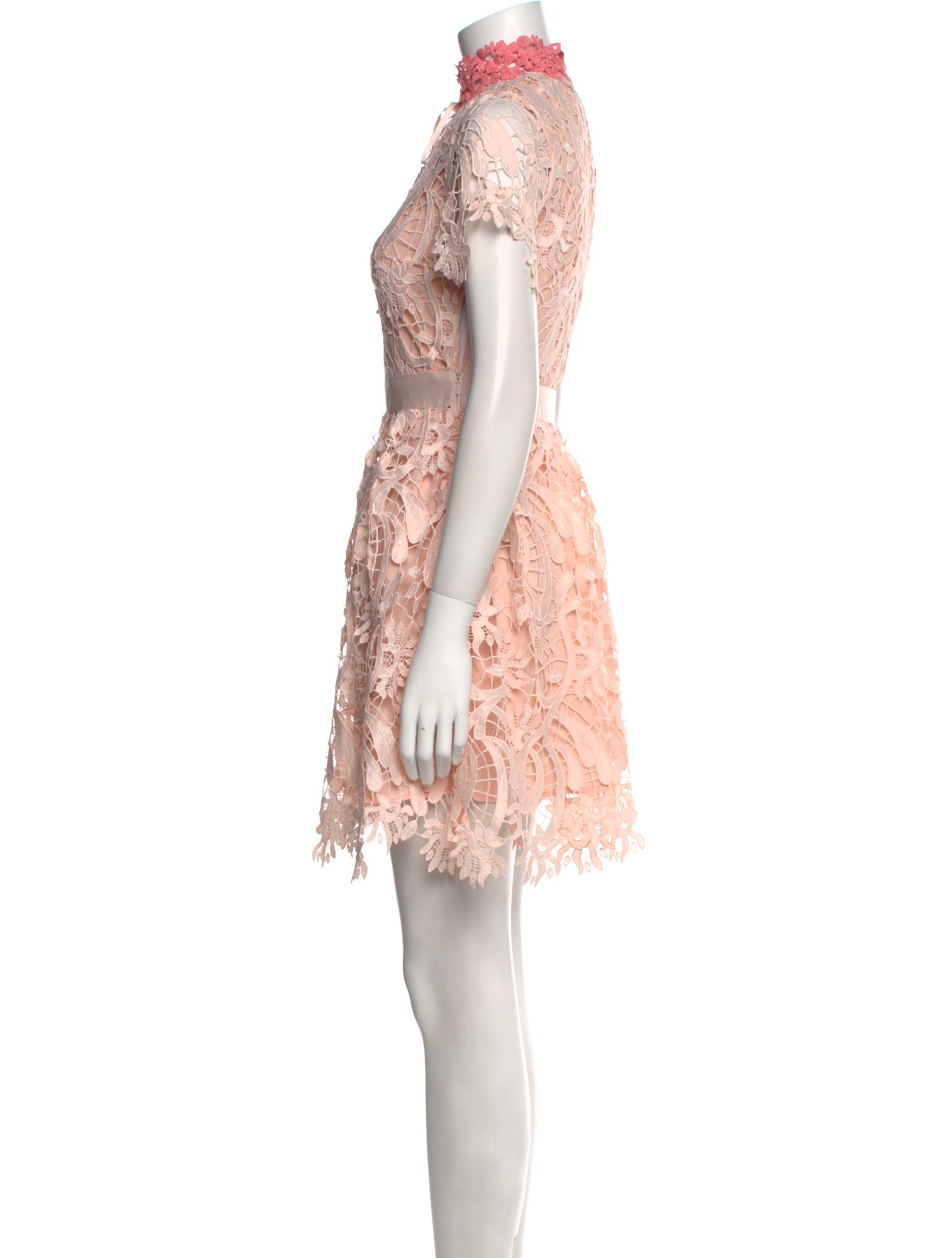 Maje Lace Pattern Mini Dress