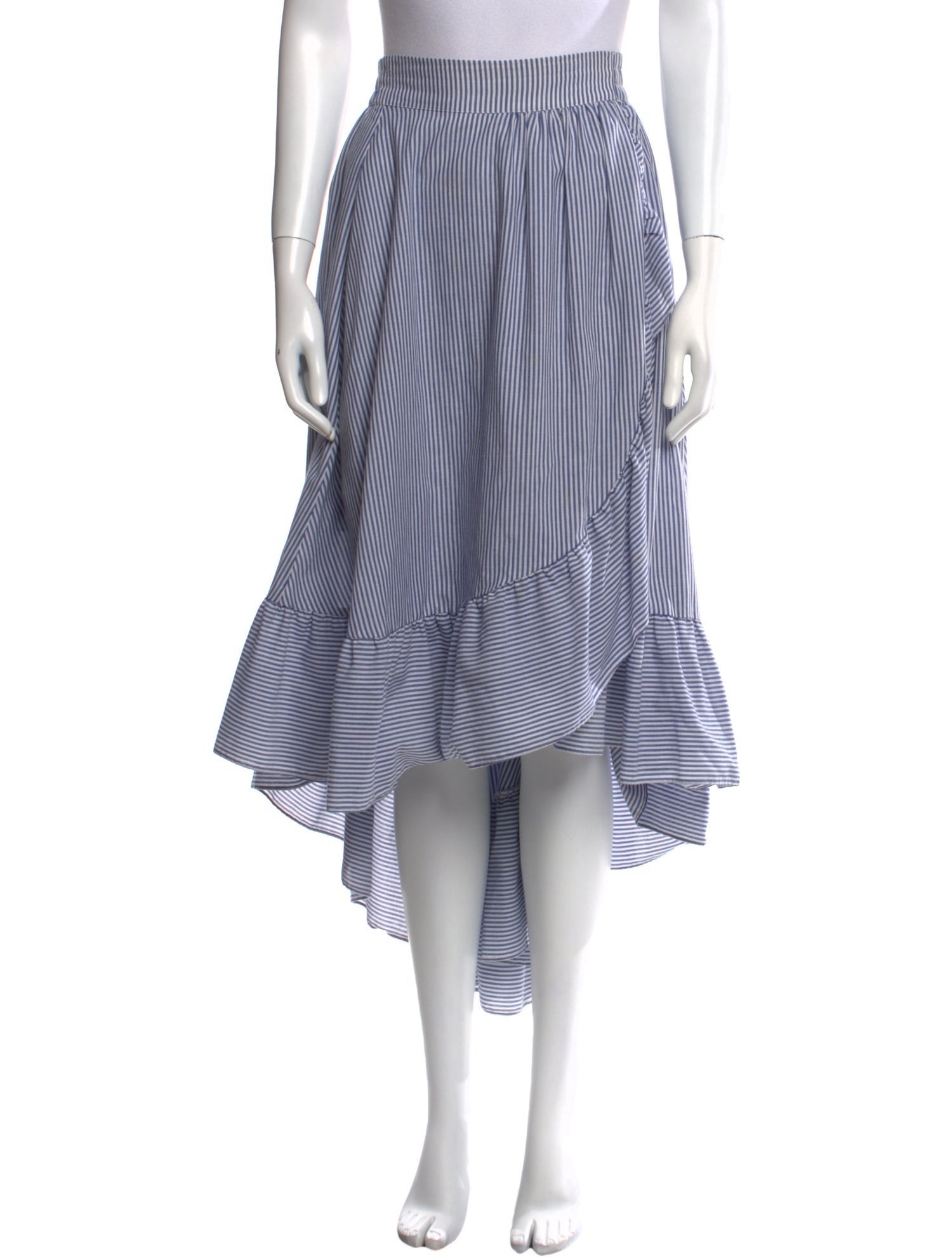 Maje Striped Midi Length Skirt