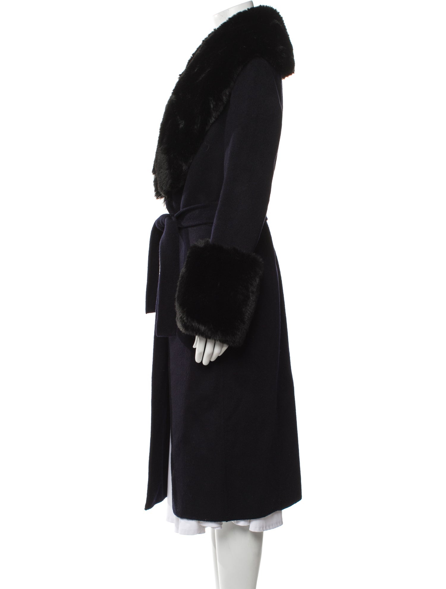 Maje Wool Faux Fur Coat w/ Tags