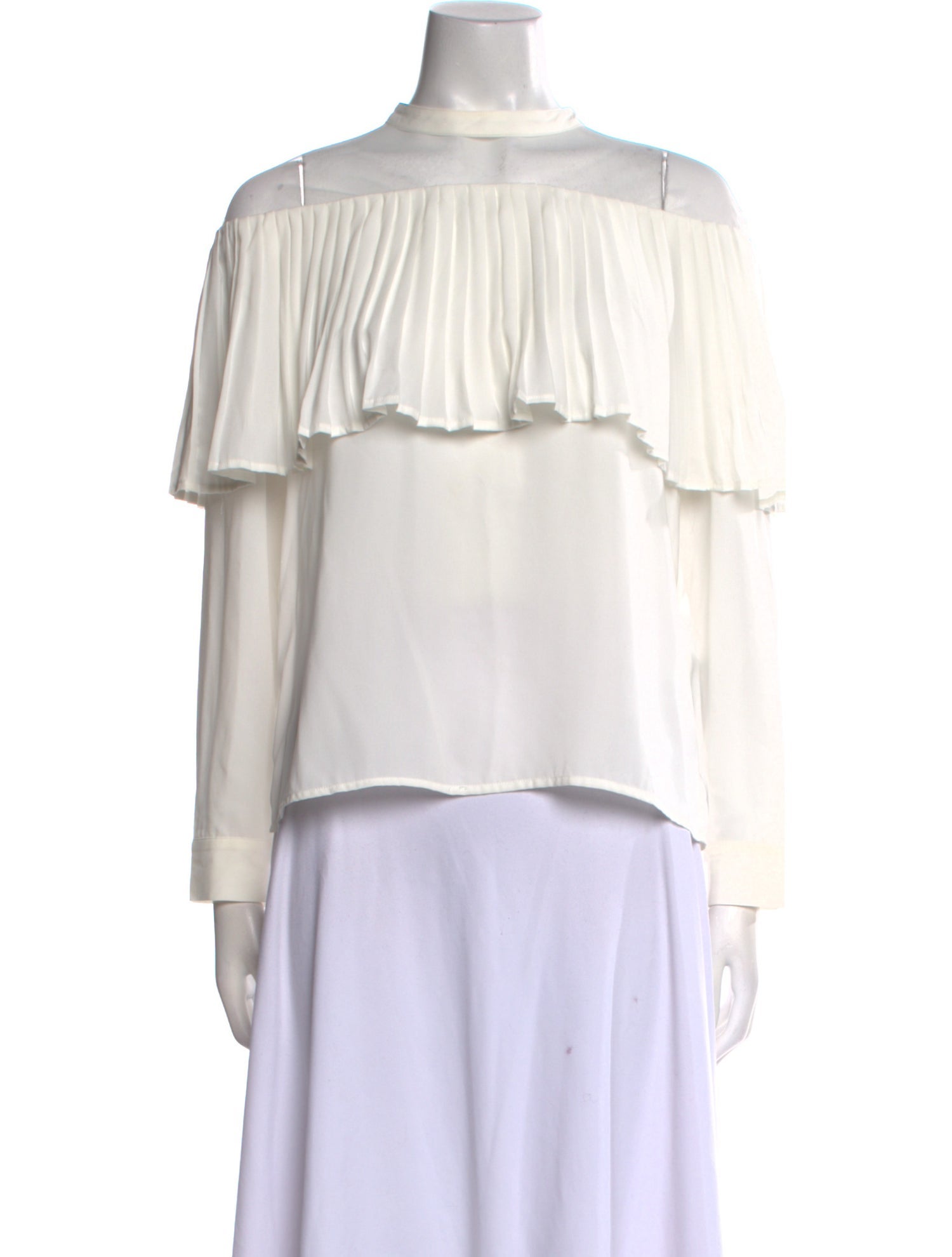 Maje Off-The-Shoulder Long Sleeve Blouse