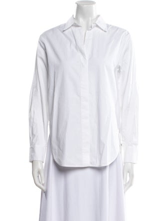 Maje Long Sleeve Button-Up Top