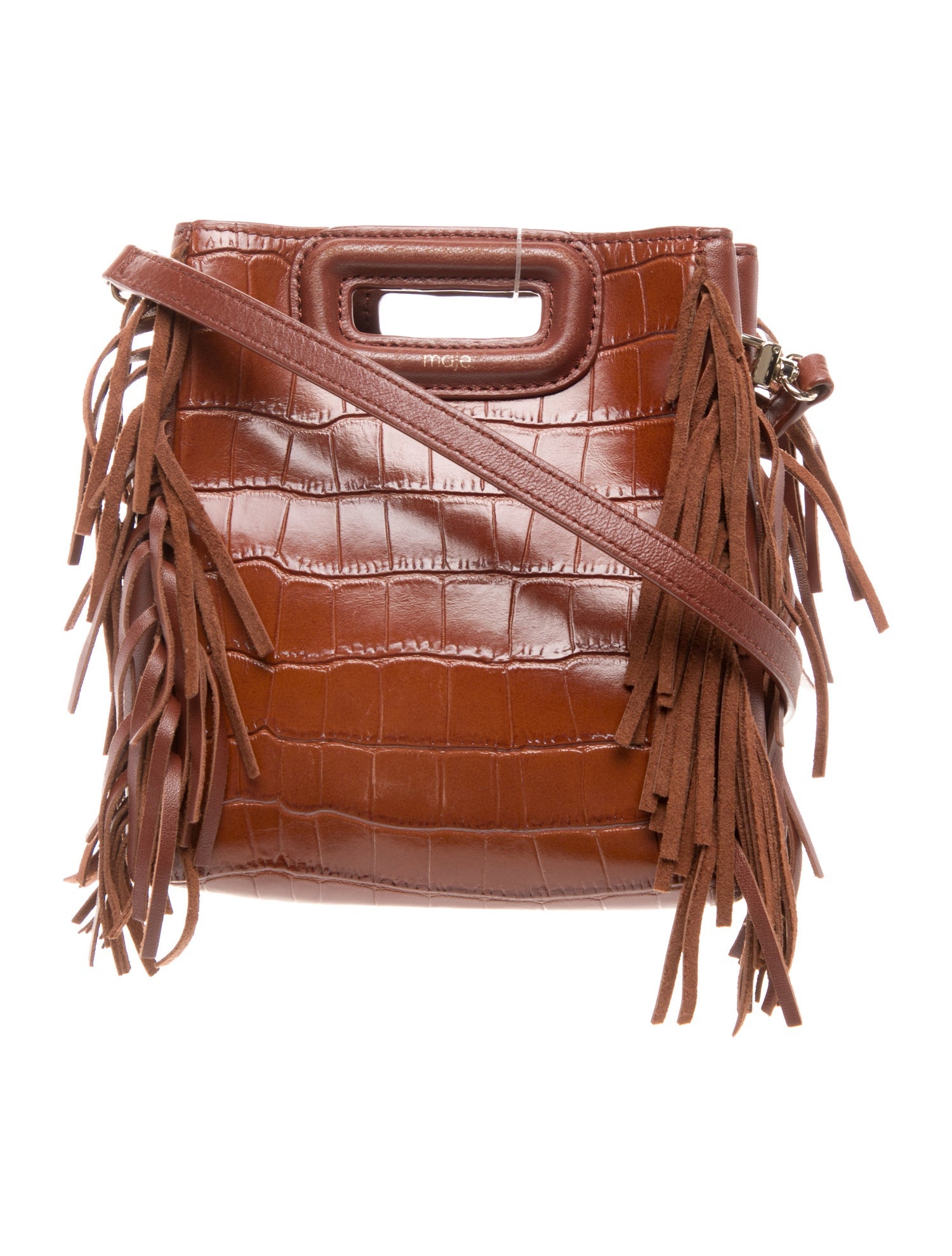 Maje Leather Top Handle Bag