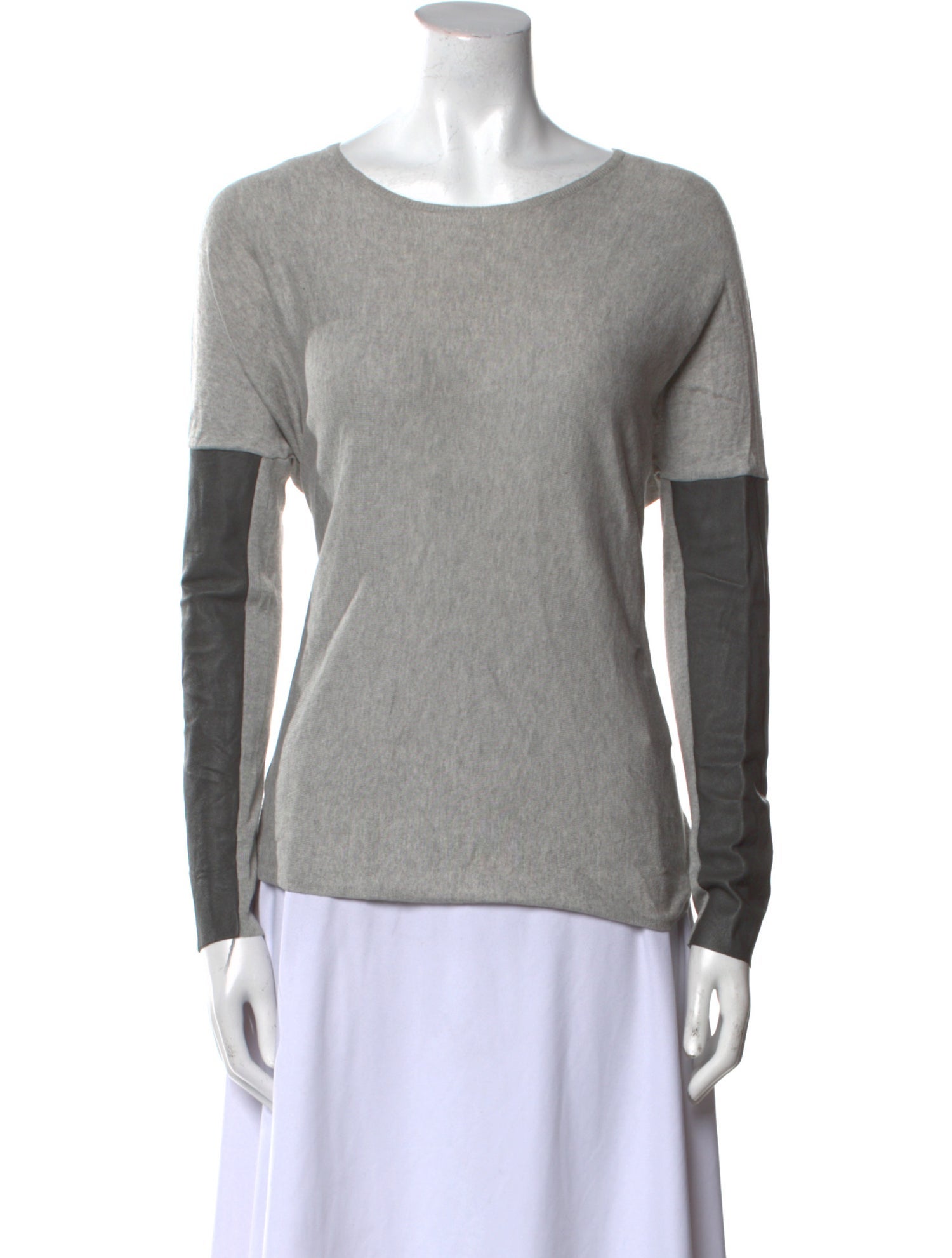 Maje Silk Scoop Neck Sweatshirt