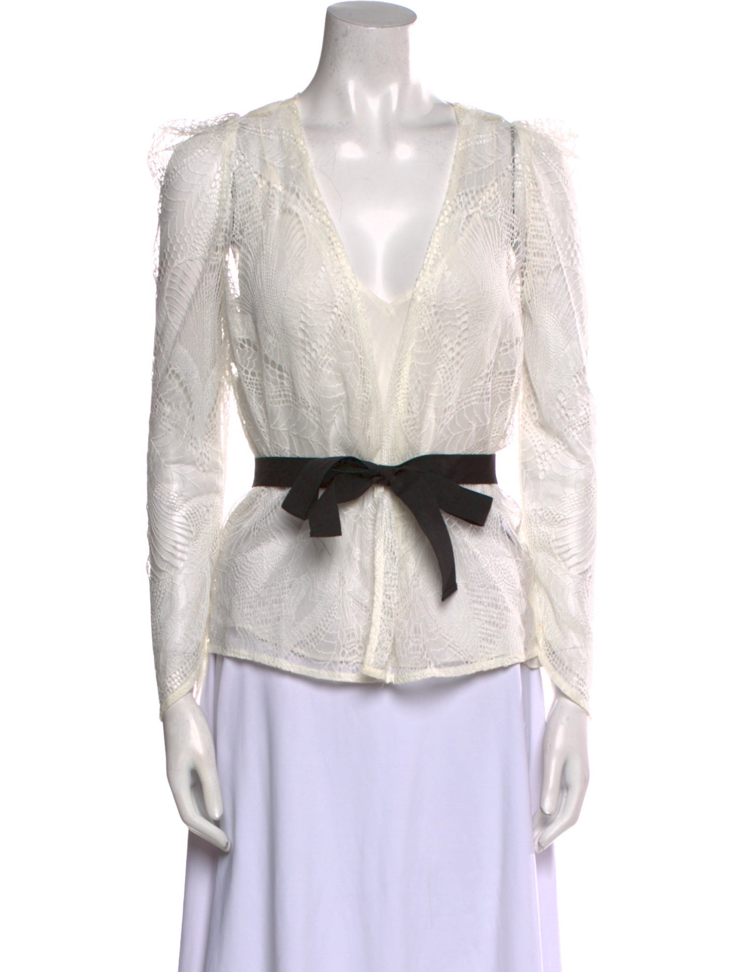 Maje V-Neck Long Sleeve Blouse