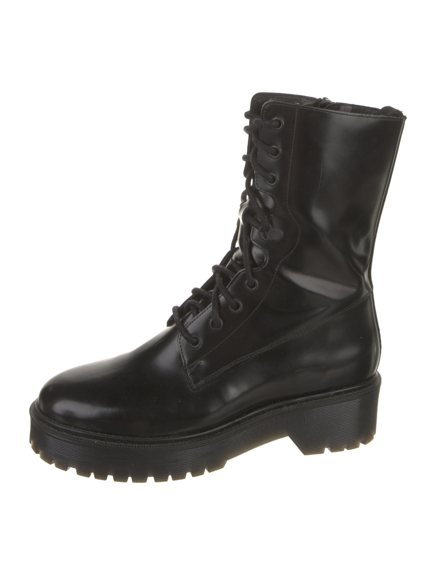 Maje Leather Combat Boots
