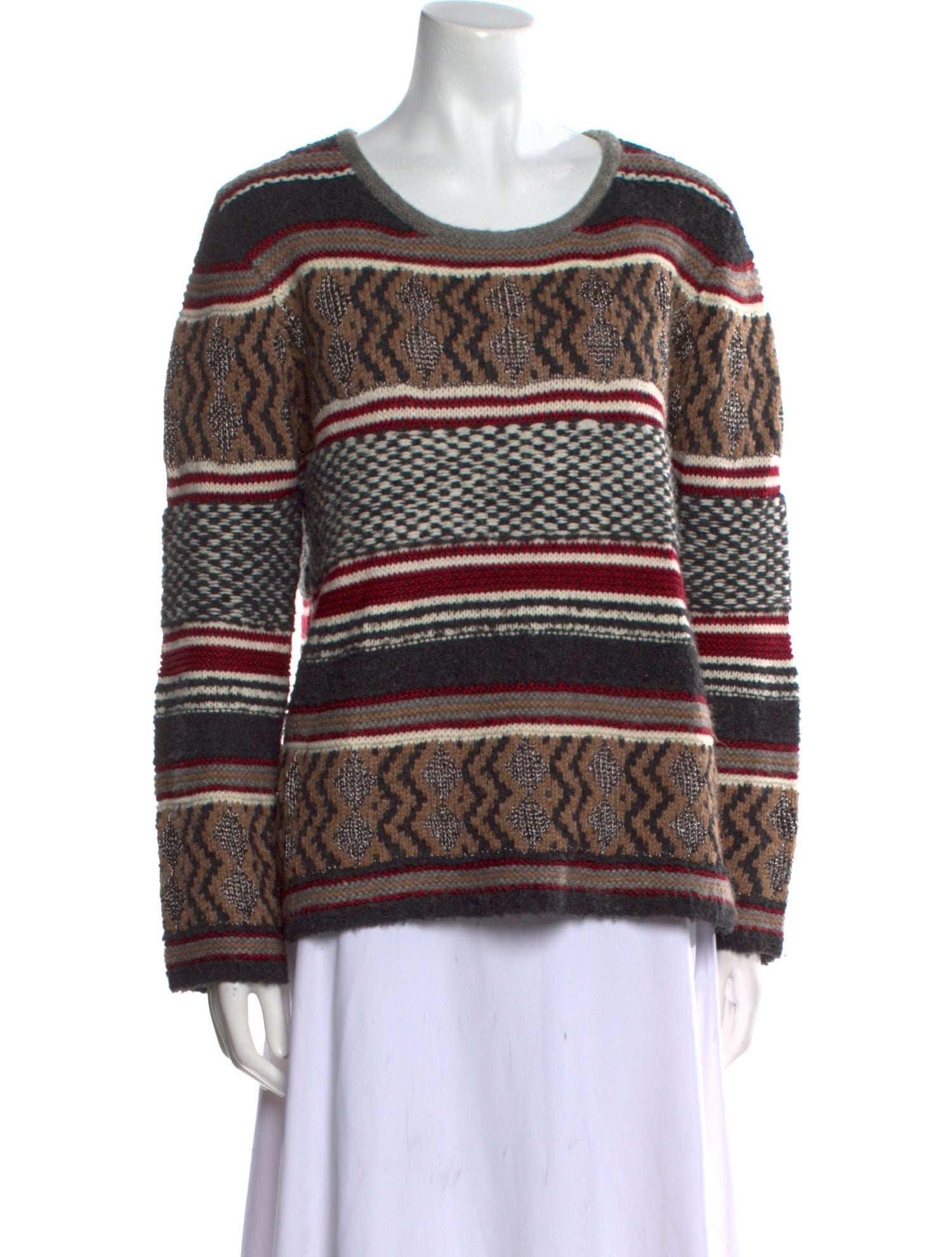 Maje Wool Printed Sweater