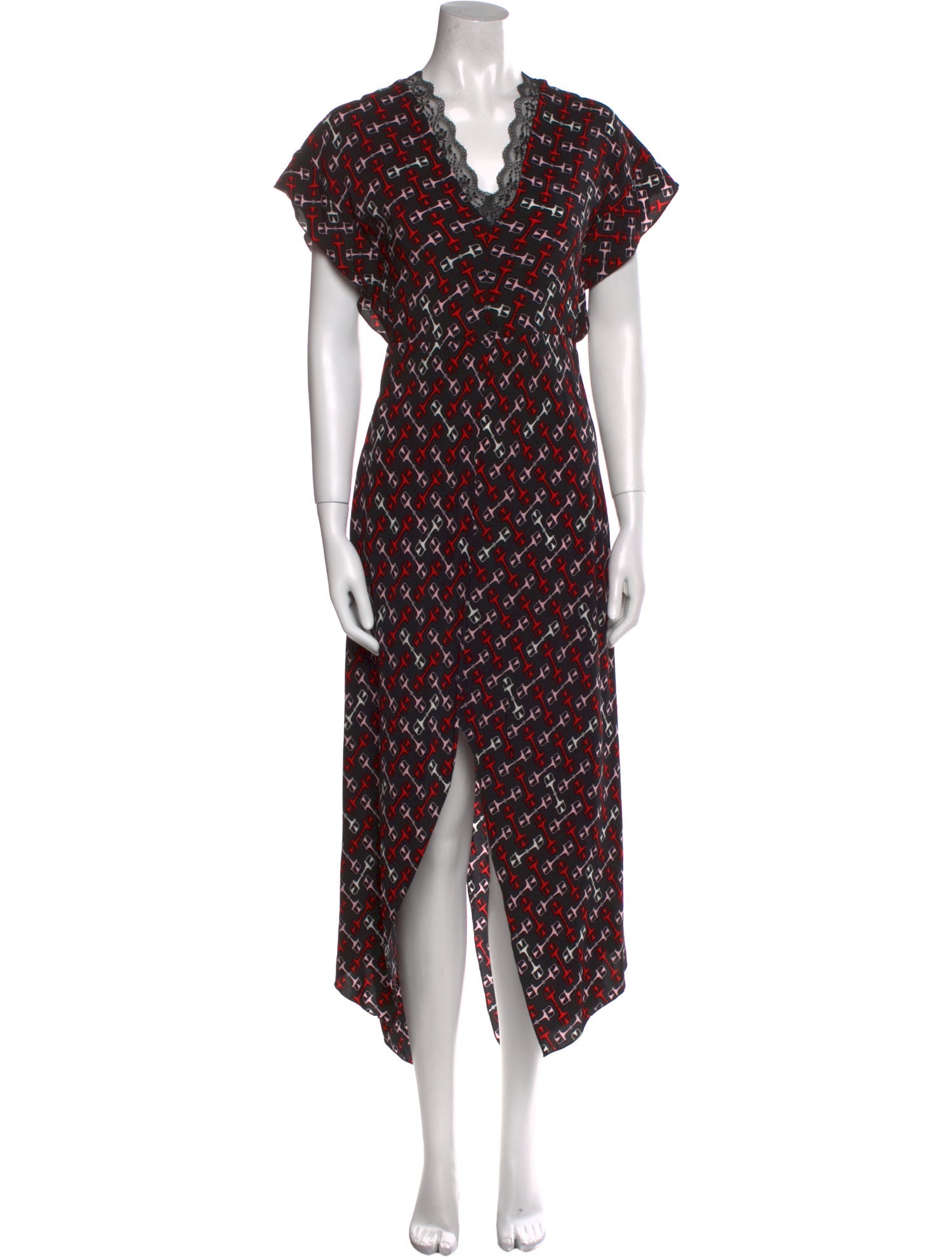 Maje Printed Long Dress