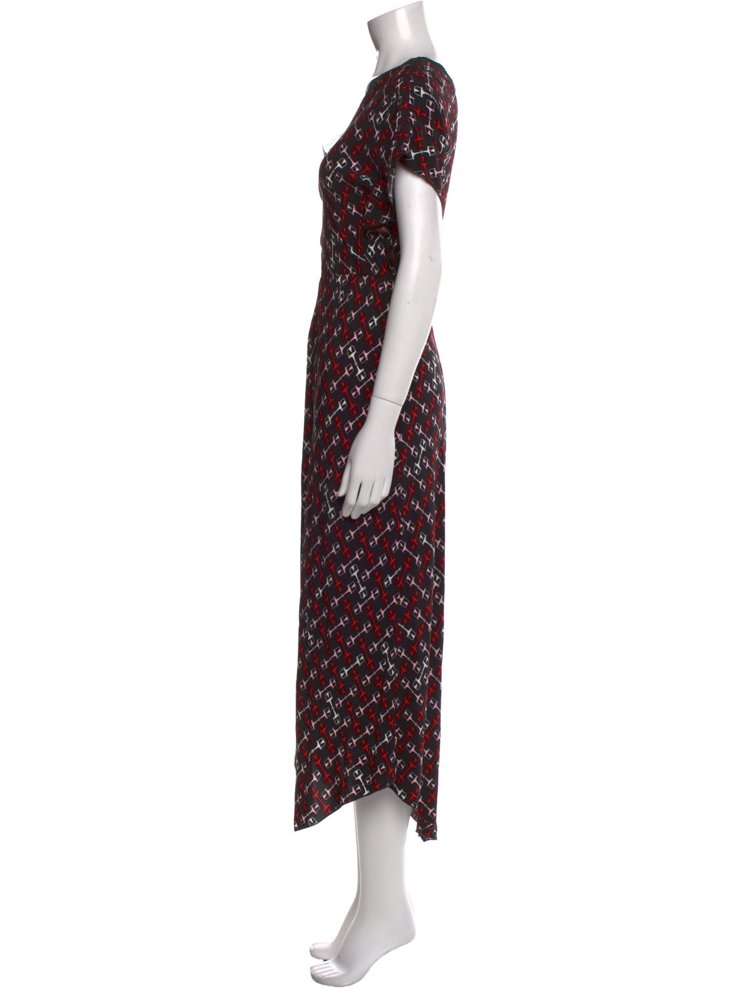 Maje Printed Long Dress