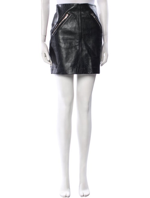 Maje Leather Mini Skirt