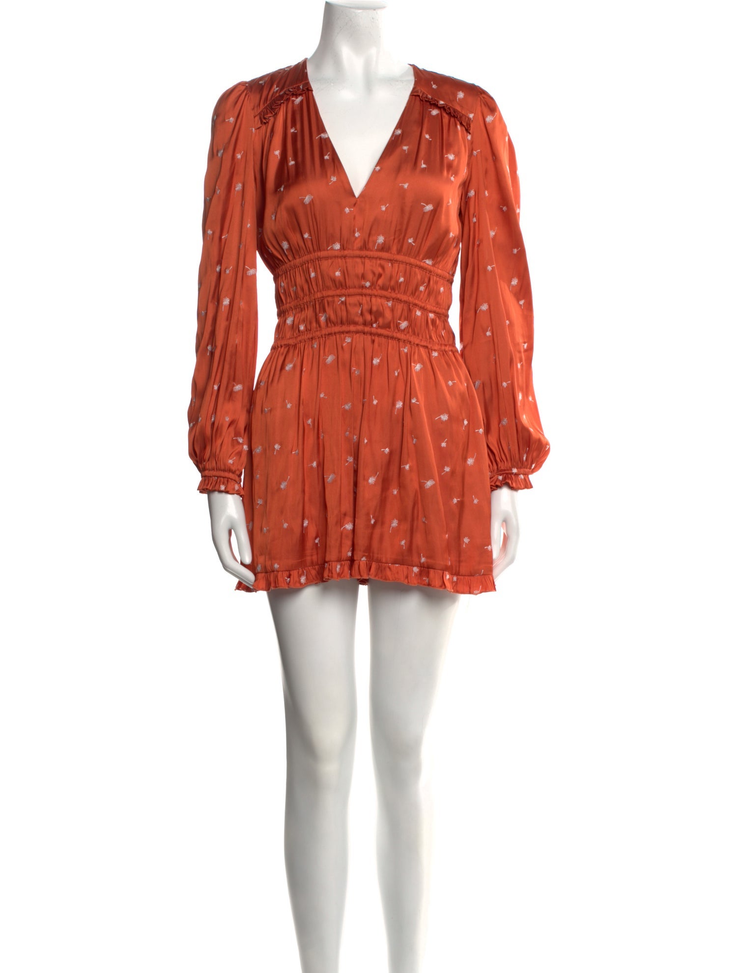 Maje Printed V-Neck Romper