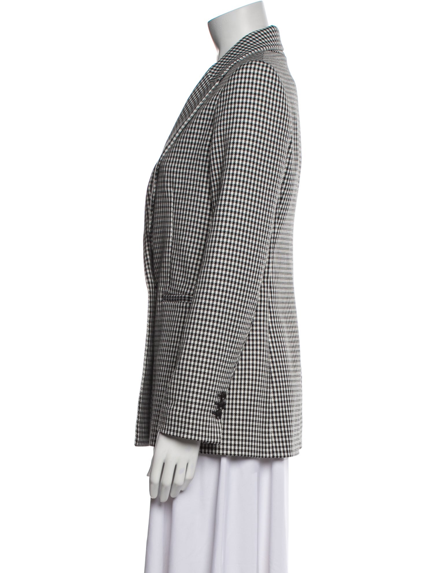 Maje Plaid Print Blazer