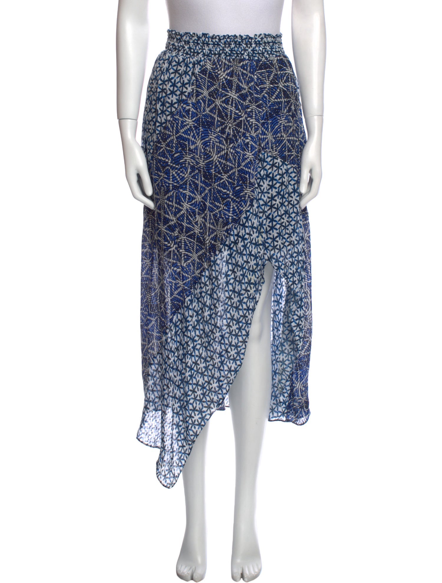 Maje Printed Midi Length Skirt