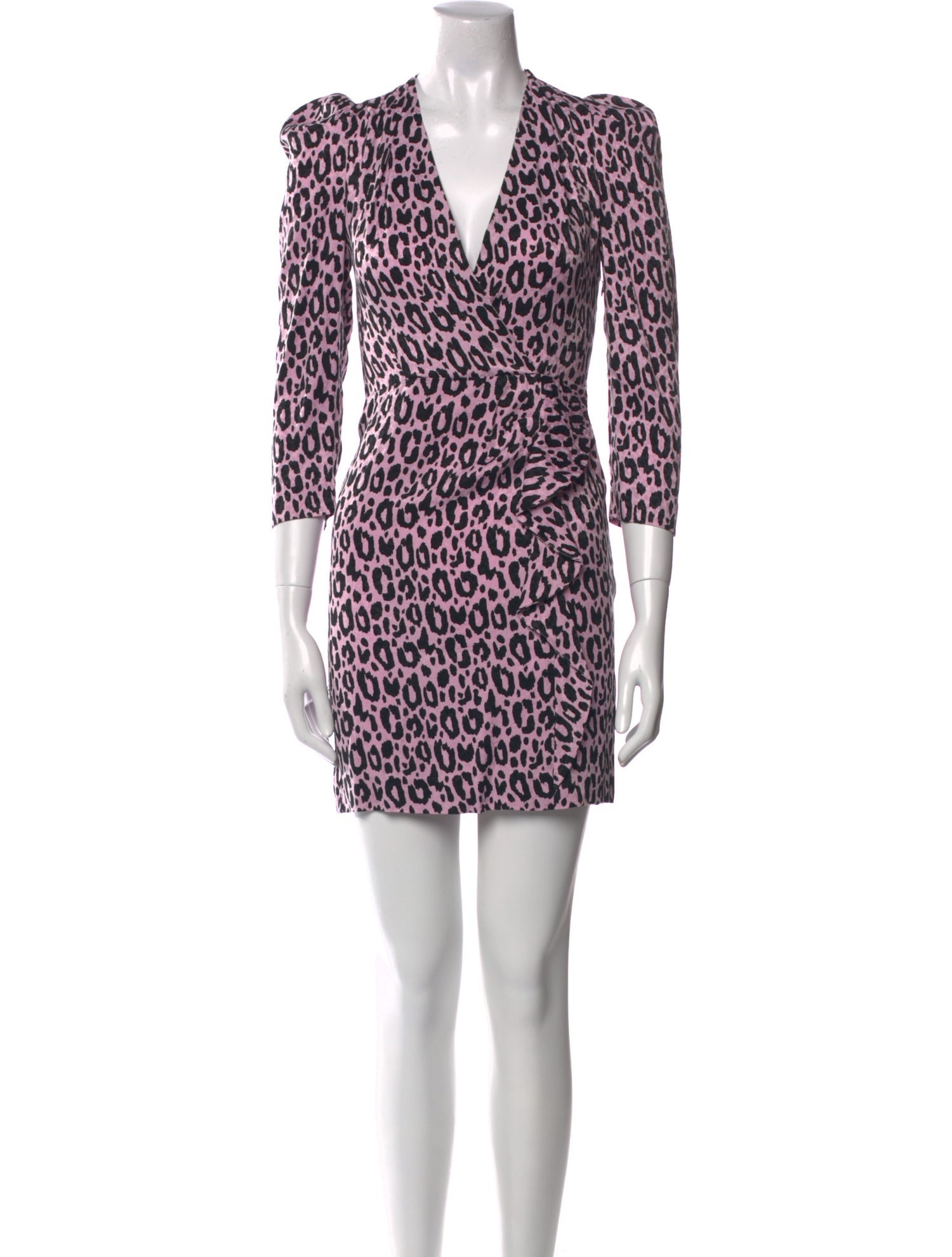 Maje Animal Print Mini Dress
