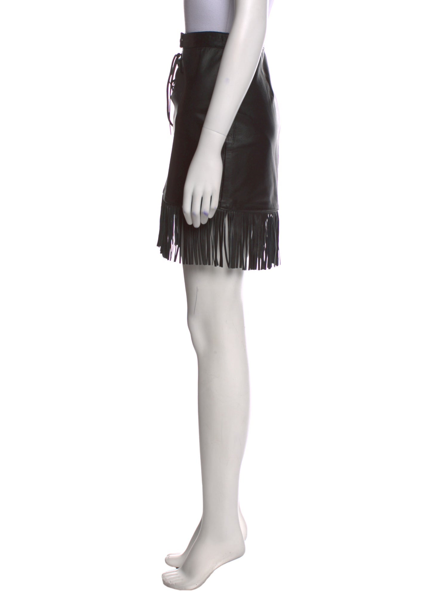 Maje Fringe Trim Accent Mini Skirt