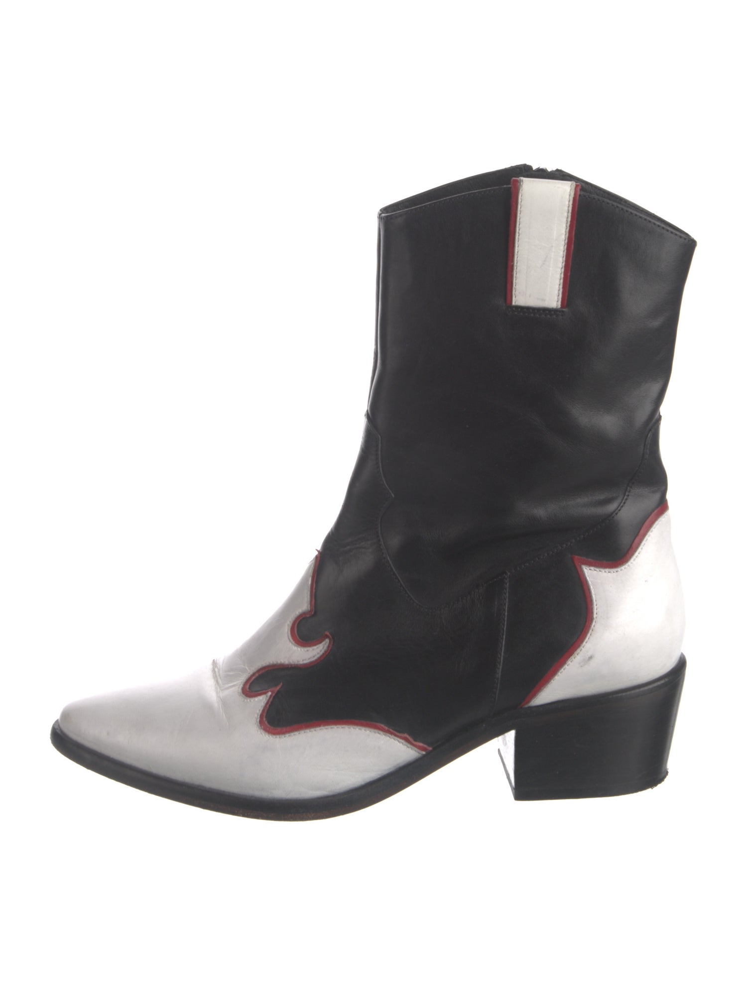 Maje Leather Western Boots