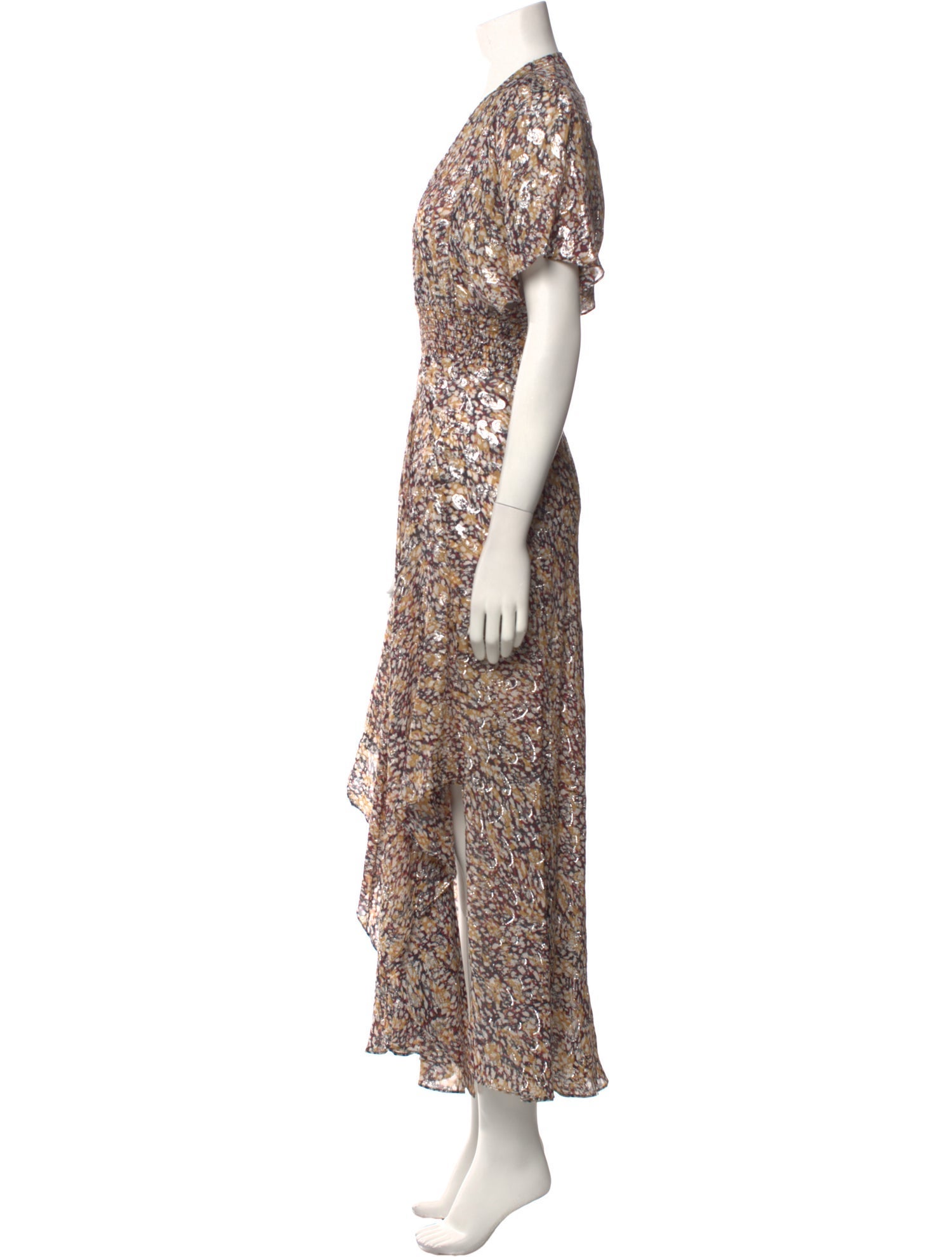 Maje Floral Print Long Dress