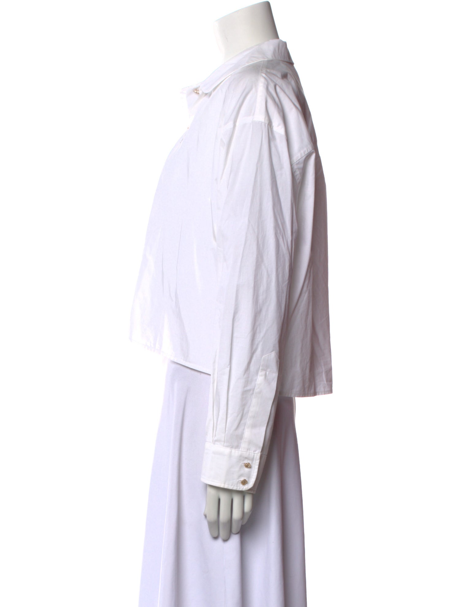 Maje Long Sleeve Button-Up Top