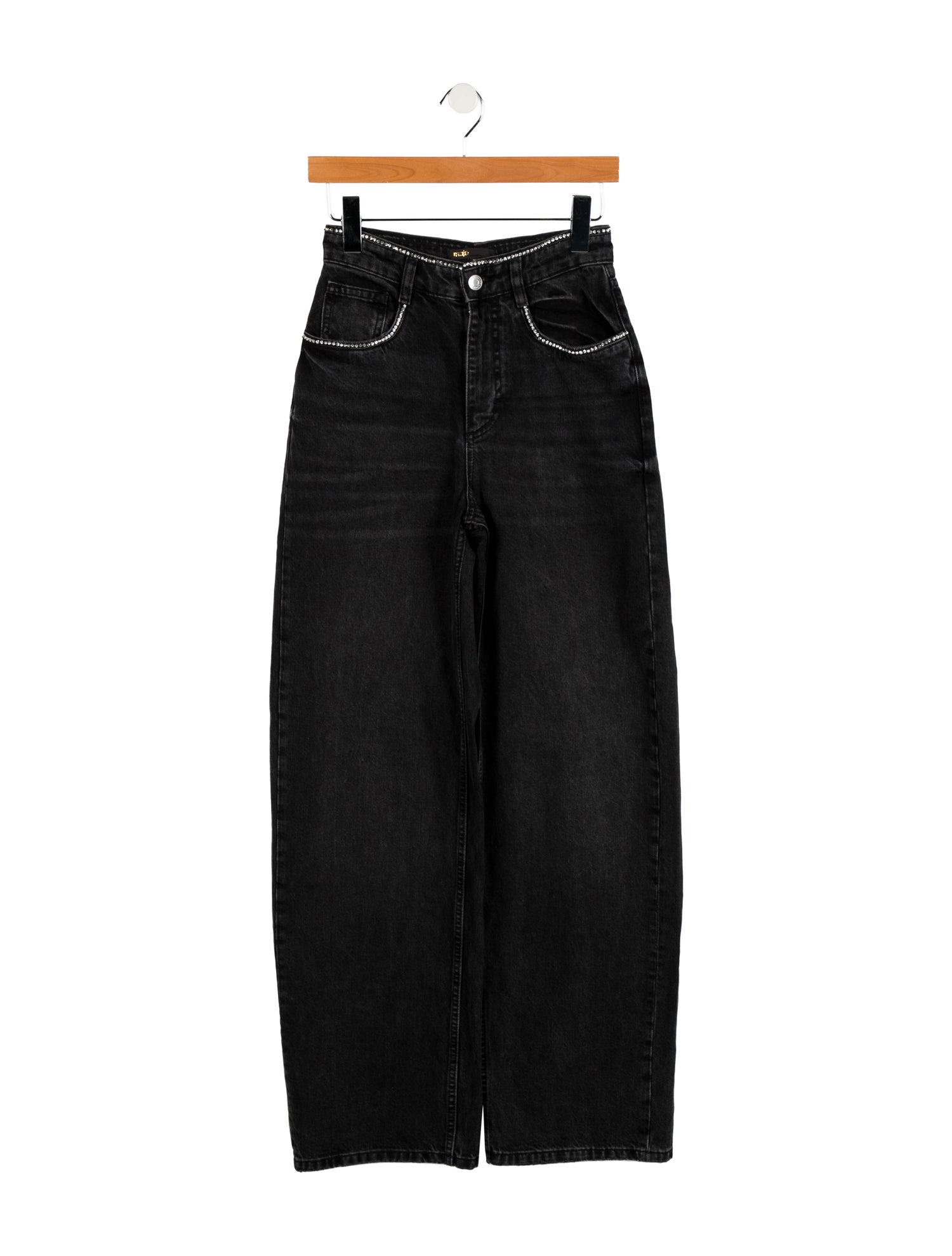 Maje High-Rise Wide Leg Jeans