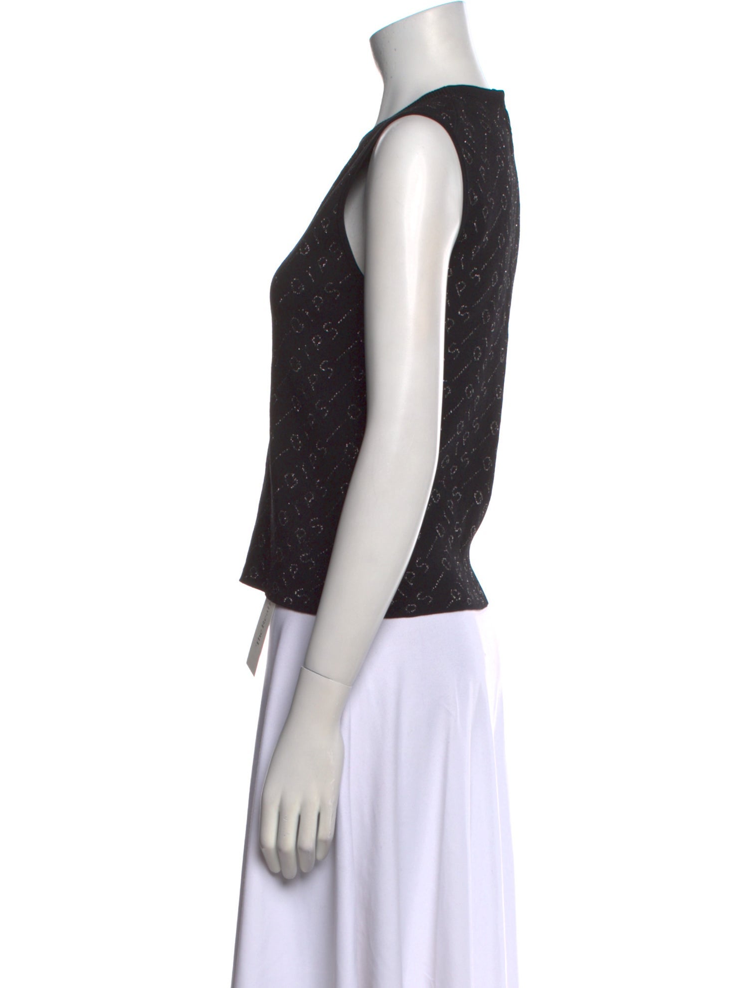 Maje Printed Crew Neck Crop Top