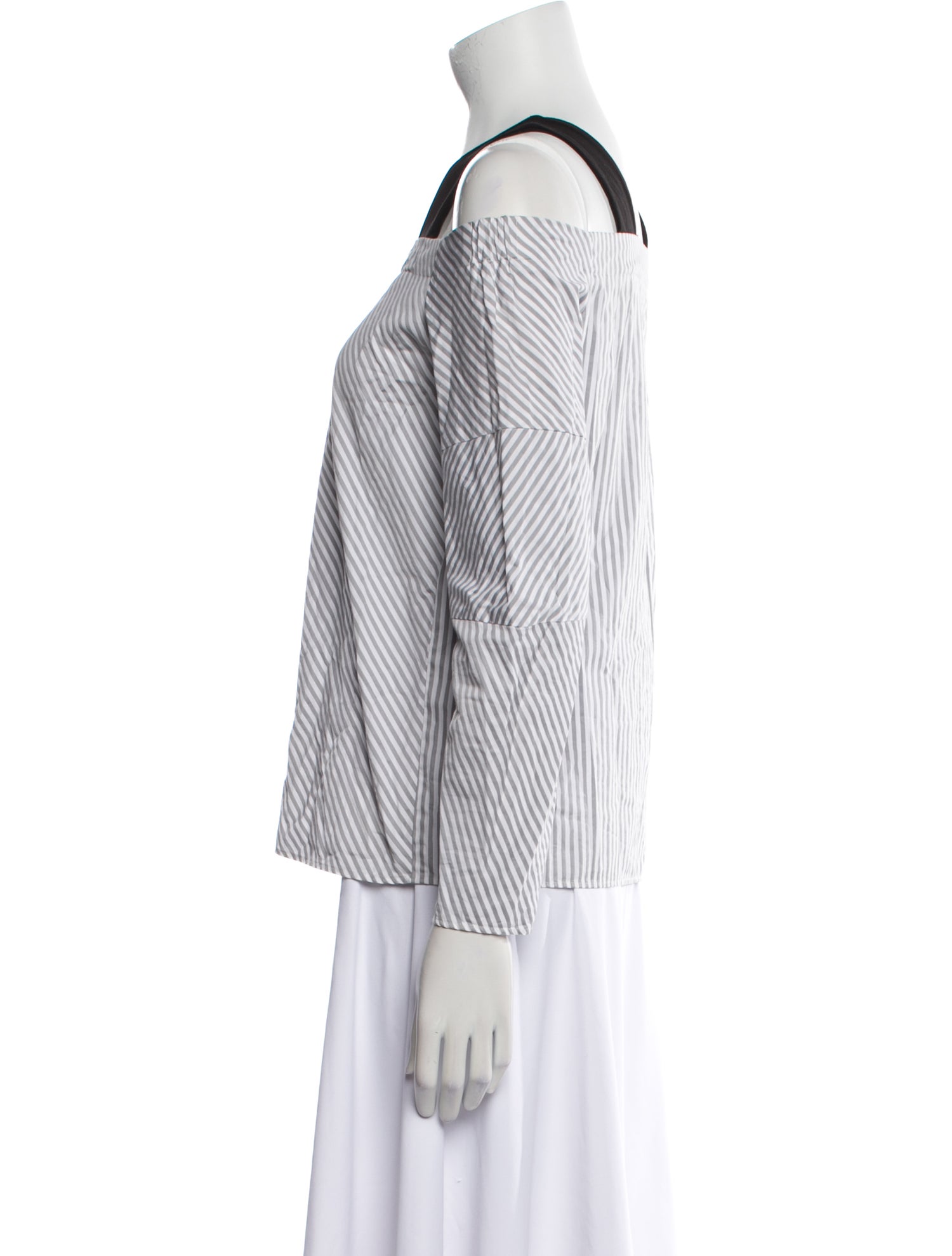 Maje Striped Off-The-Shoulder Top