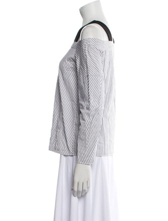 Maje Striped Off-The-Shoulder Top