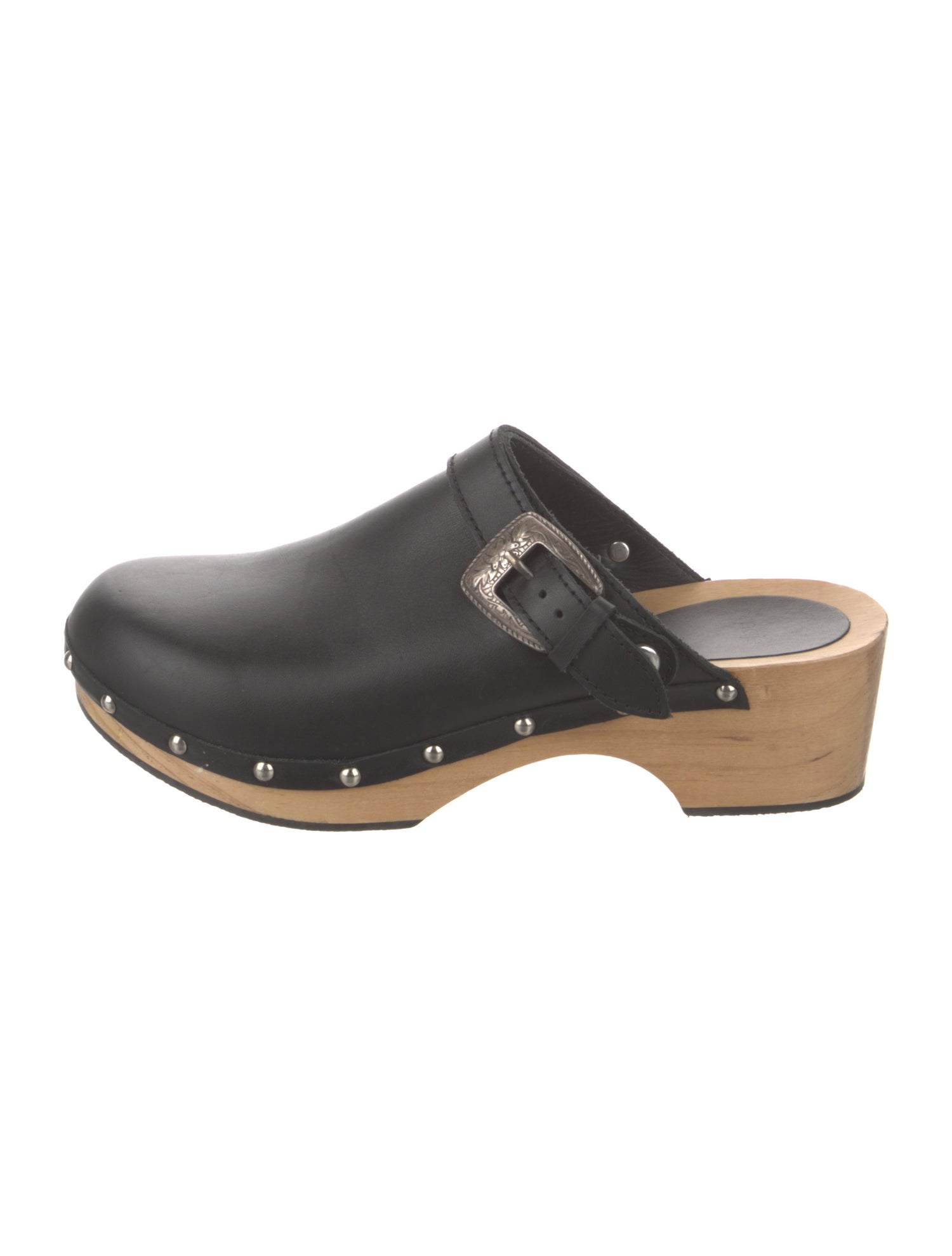Maje Leather Studded Accents Mules