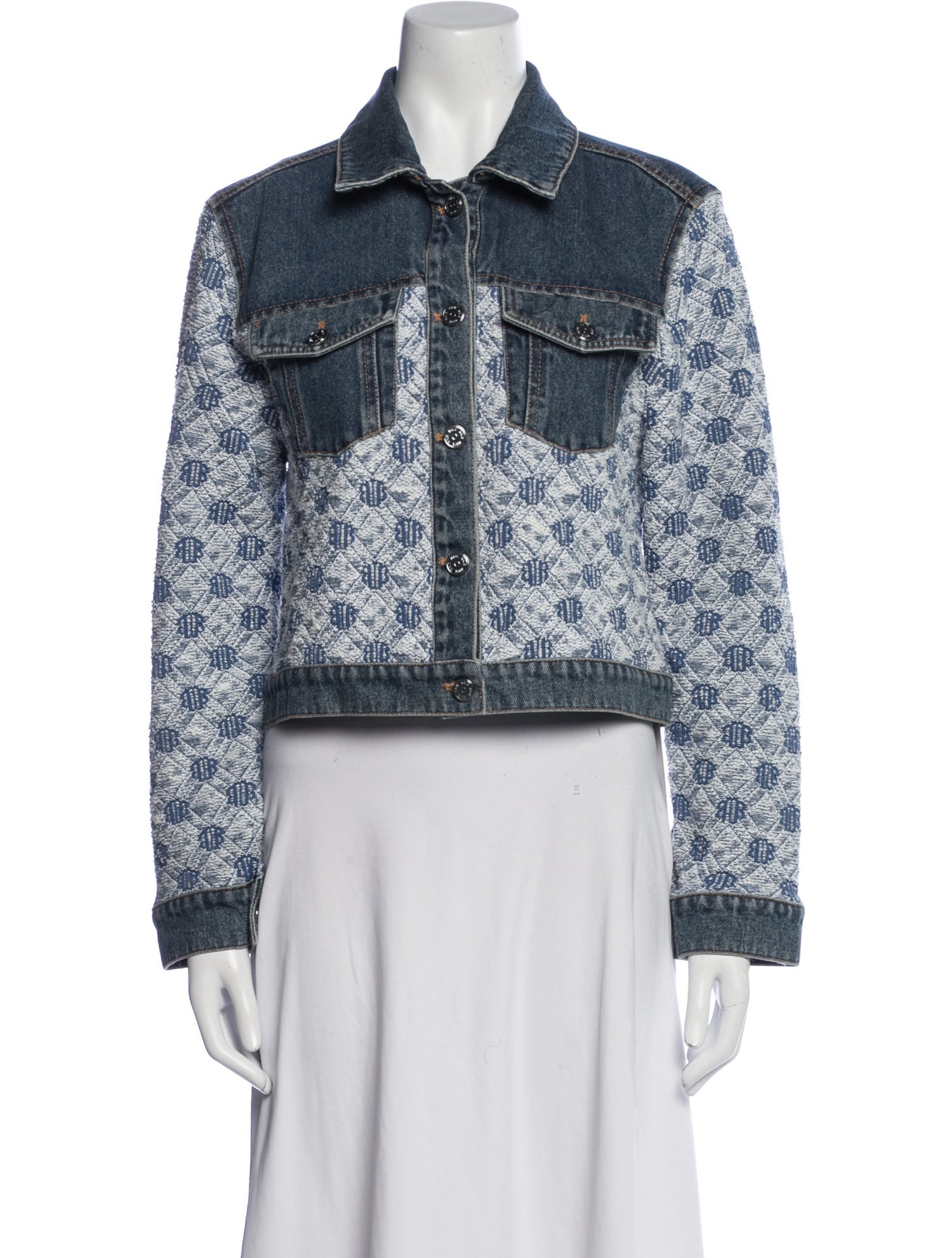 Maje Printed Denim Jacket w/ Tags