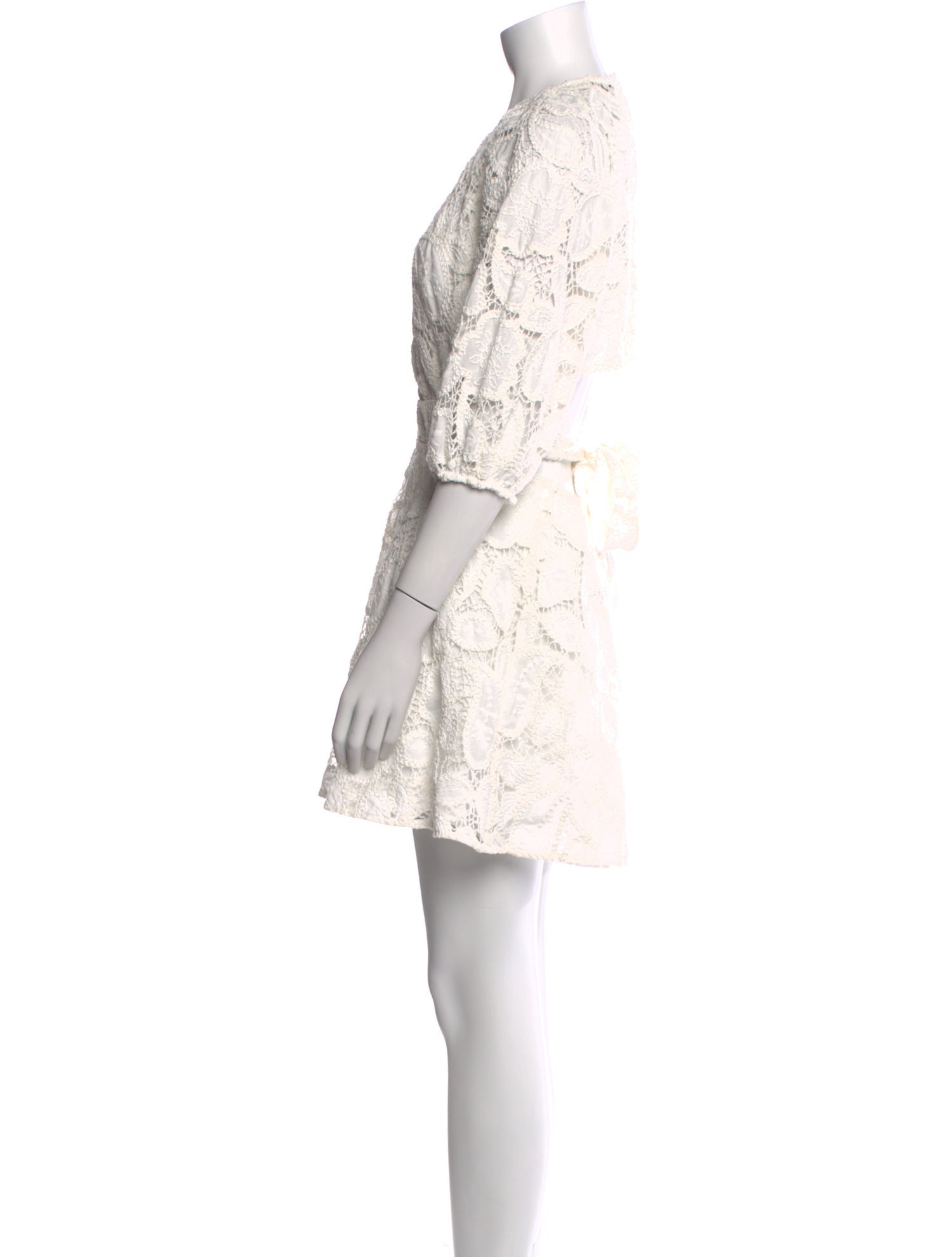 Maje Lace Pattern Mini Dress