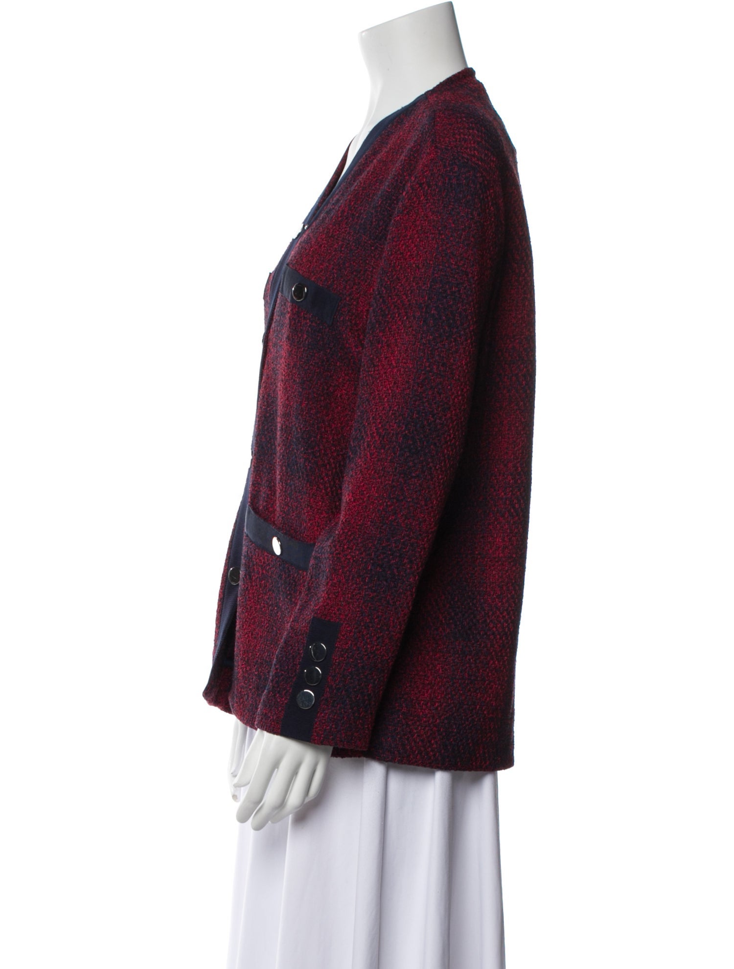 Maje Plaid Print Blazer