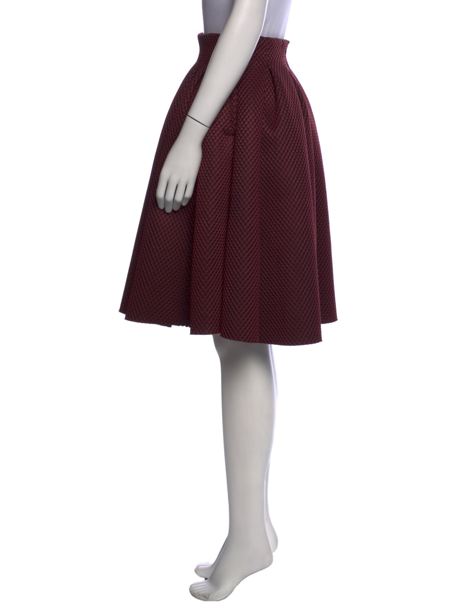 Maje Lasercut Accents Knee-Length Skirt