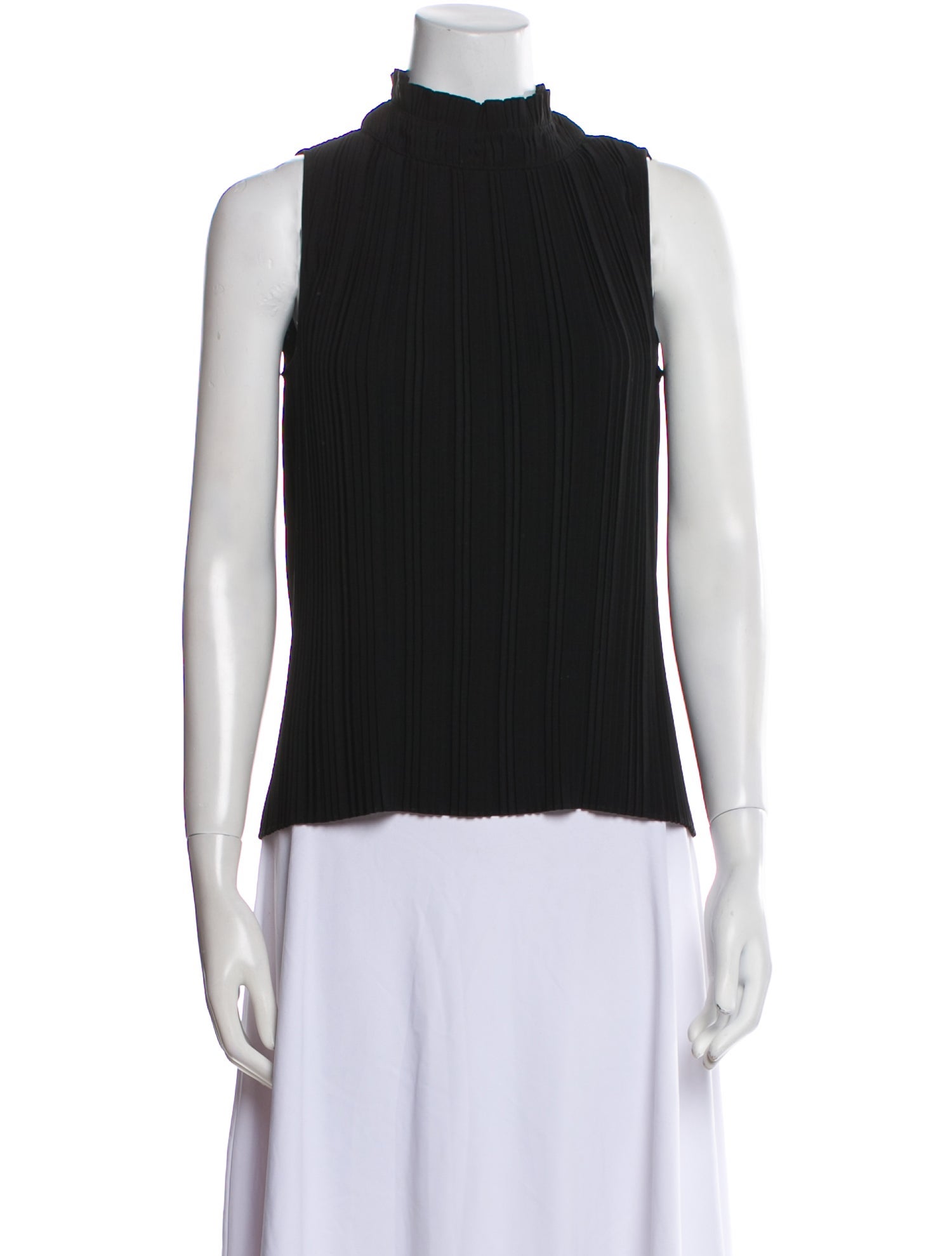 Maje Mock Neck Sleeveless Blouse