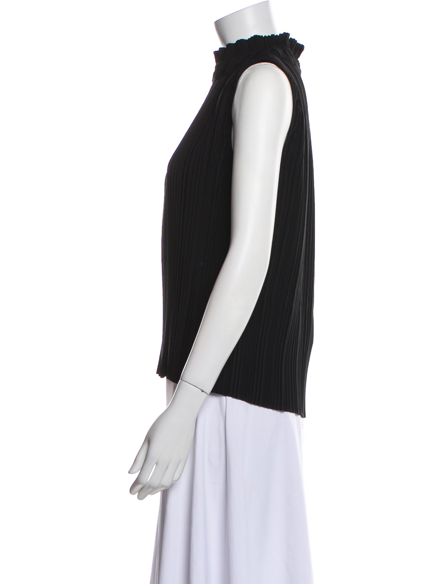 Maje Mock Neck Sleeveless Blouse