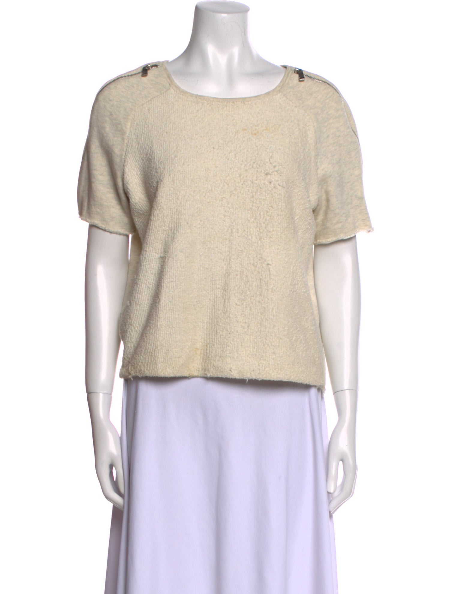 Maje Bateau Neckline Short Sleeve T-Shirt