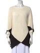 Maje Colorblock Pattern Bateau Neckline Sweater