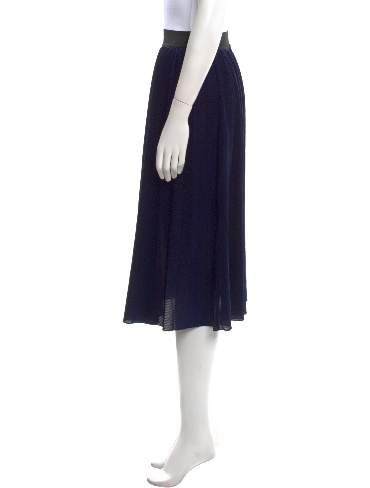 Maje Pleated Accents Midi Length Skirt