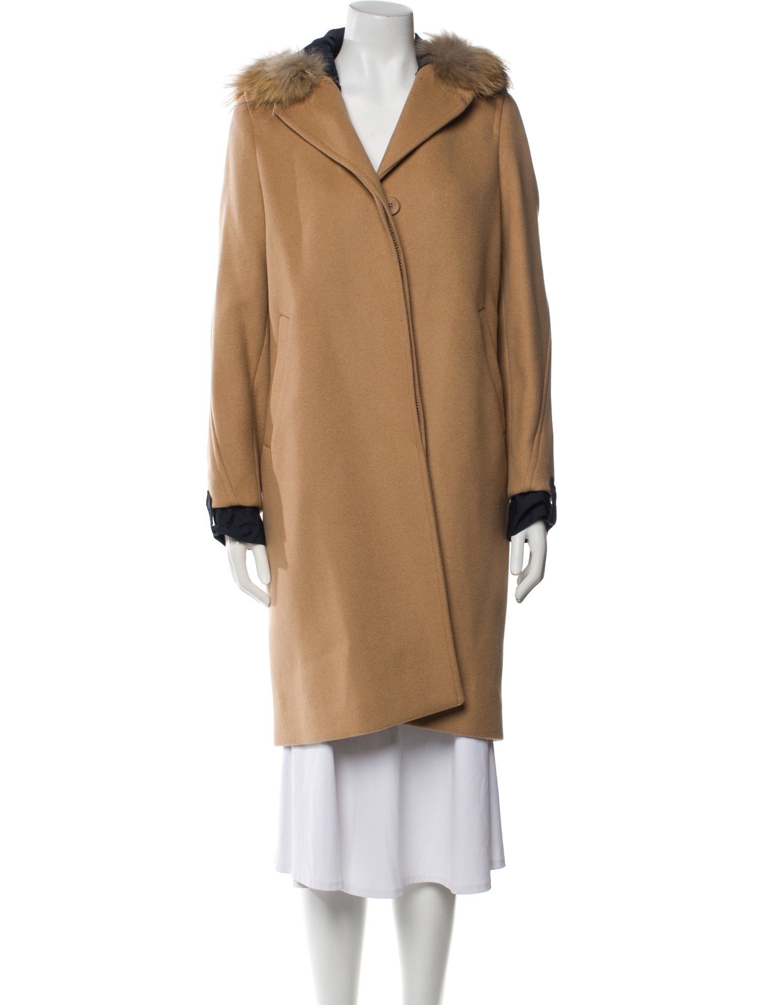 Maje Wool Faux Fur Coat w/ Tags