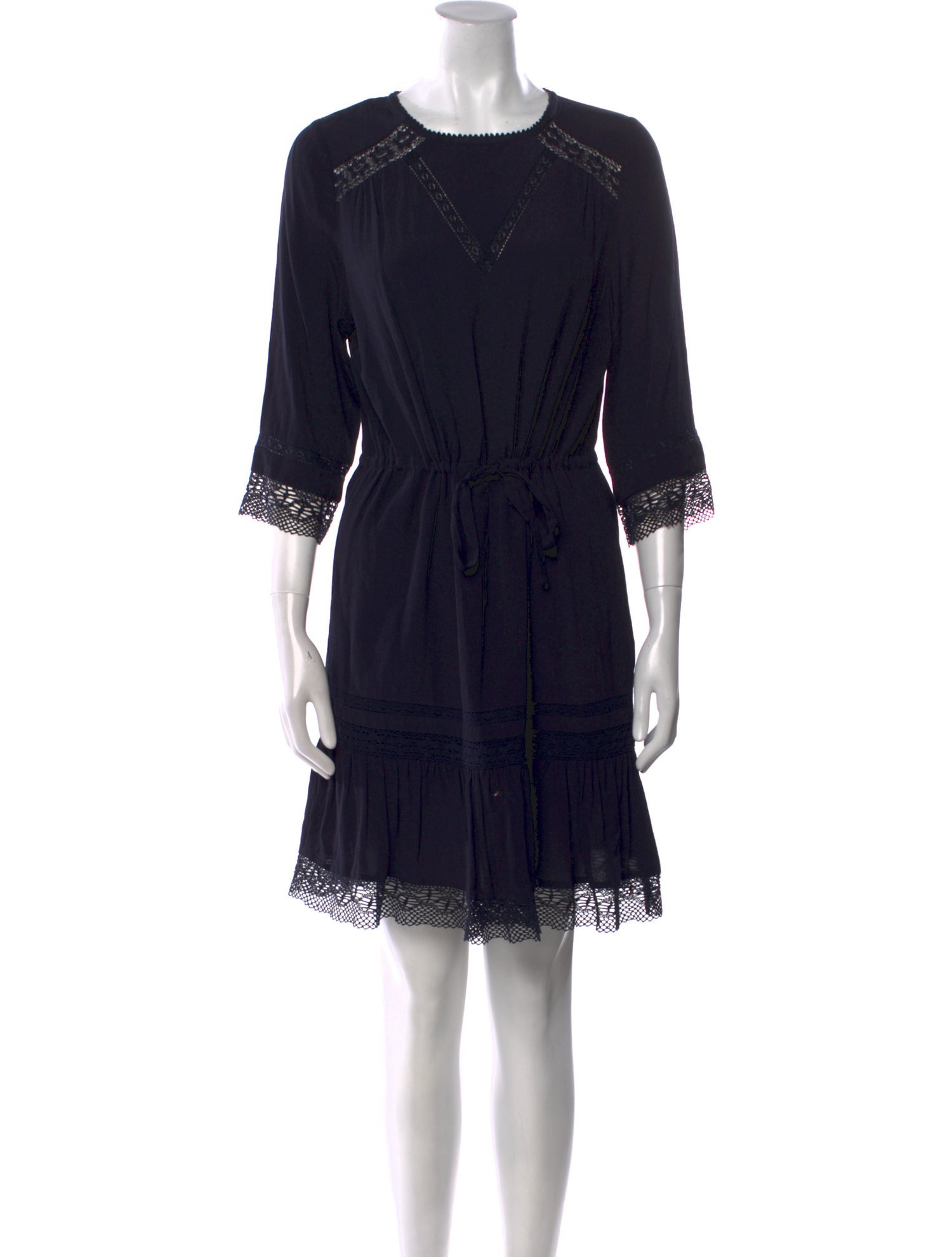 Maje Crew Neck Mini Dress