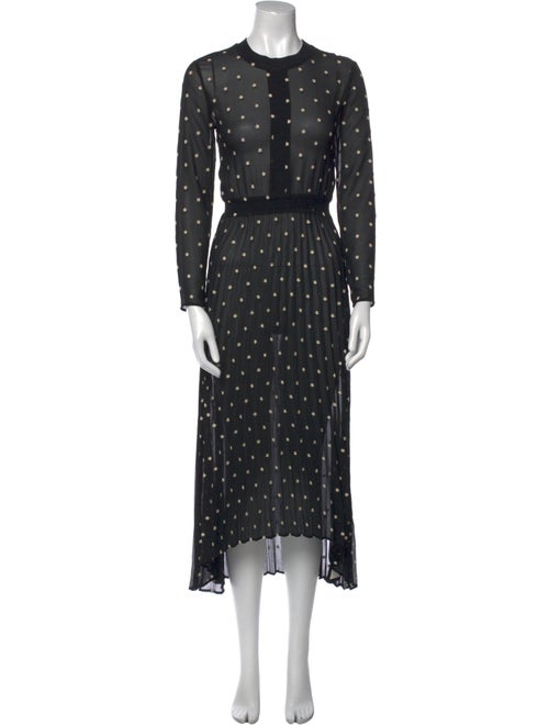 Maje Polka Dot Print Long Dress