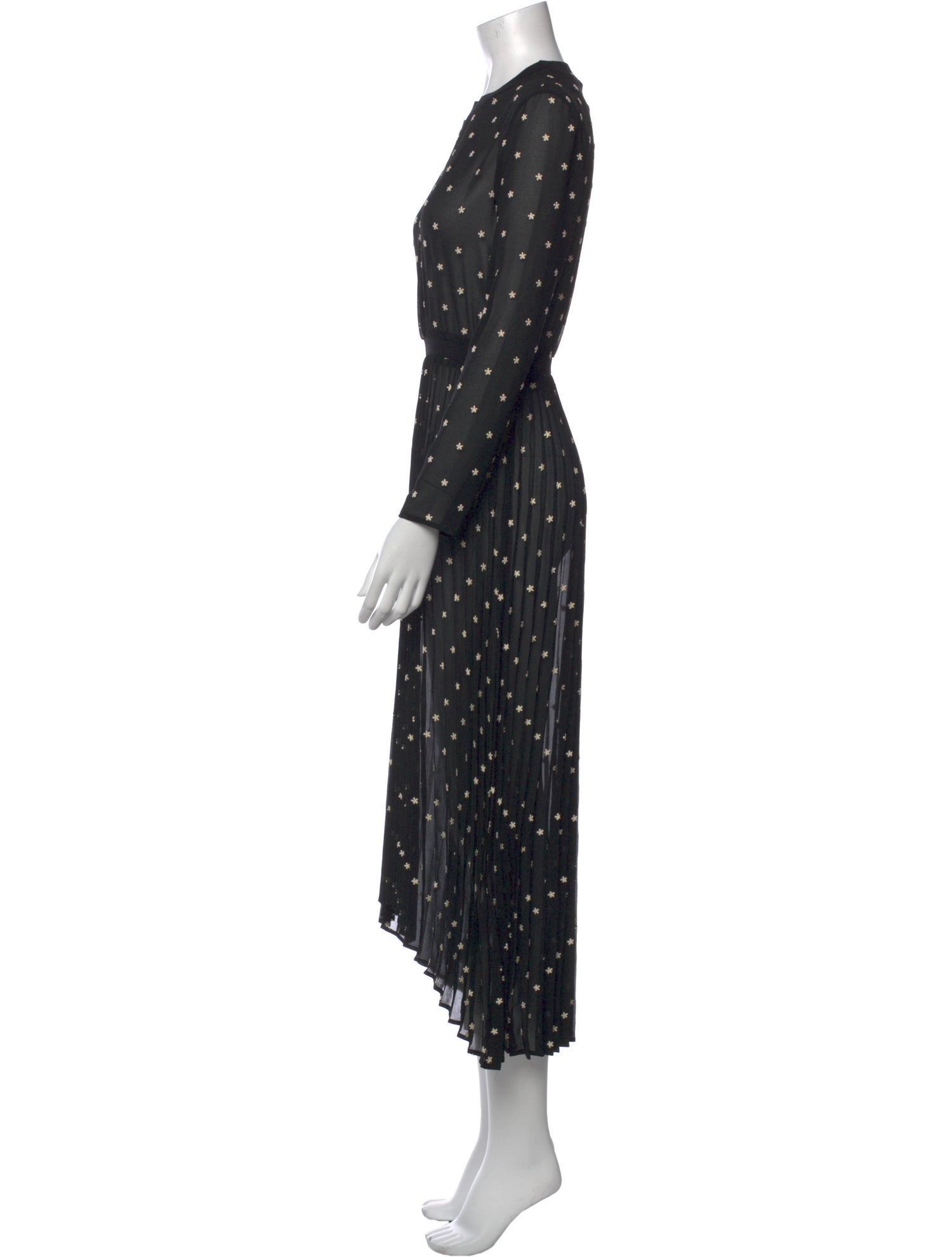 Maje Polka Dot Print Long Dress