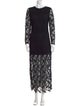 Maje Lace Pattern Long Dress