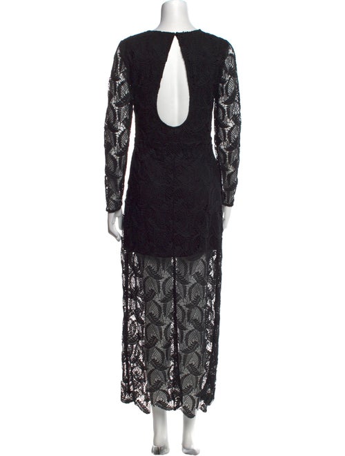 Maje Lace Pattern Long Dress