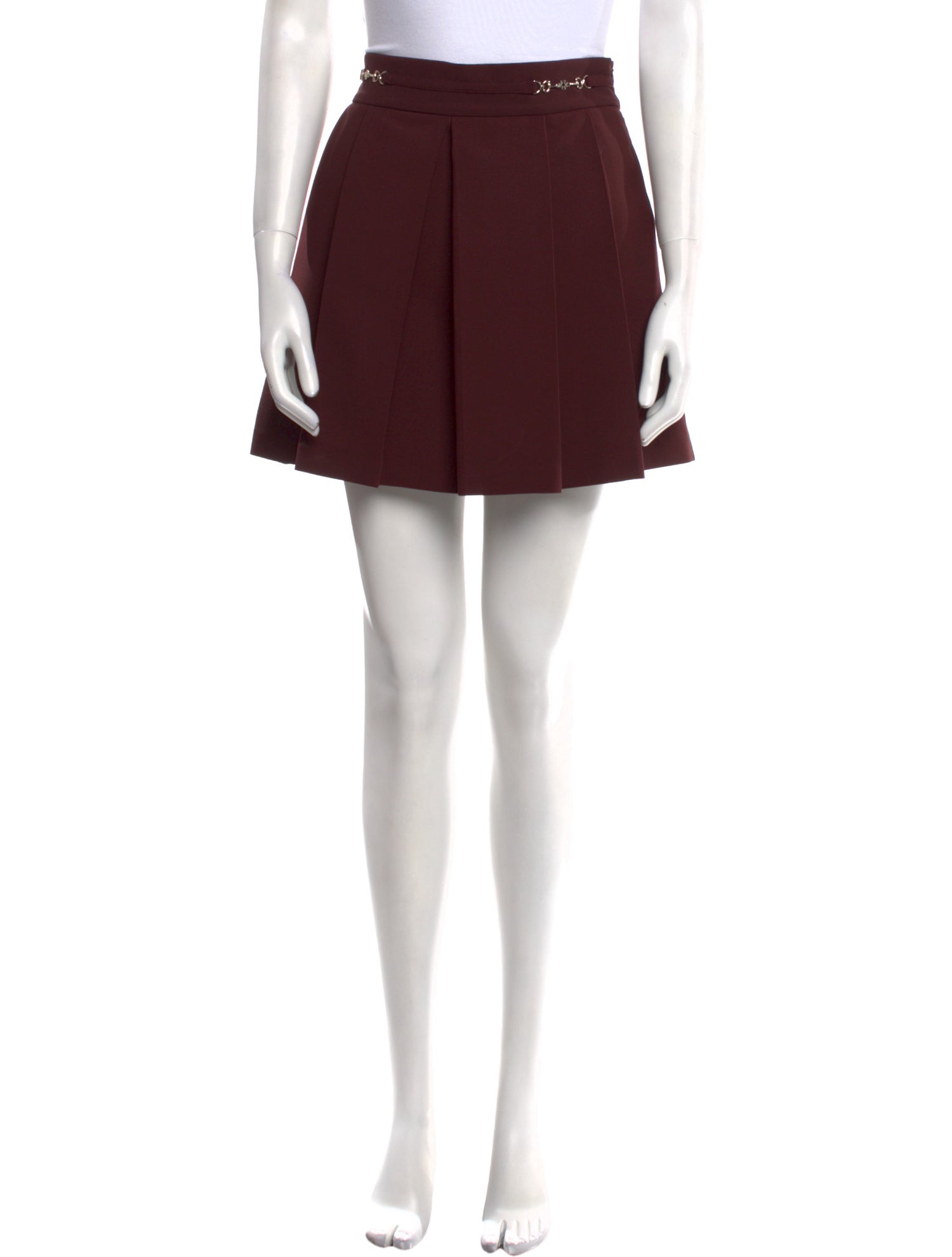Maje Pleated Accents Mini Skirt