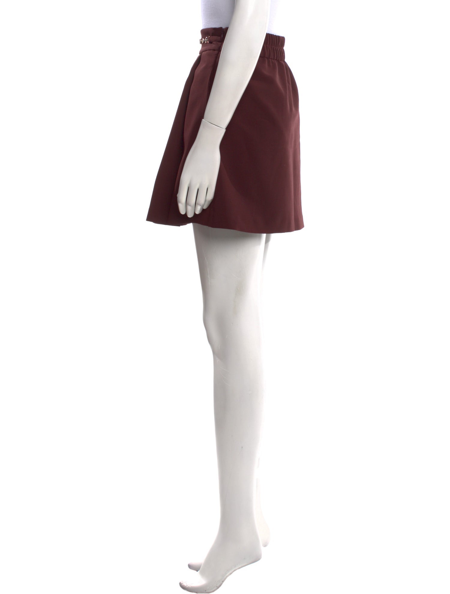 Maje Pleated Accents Mini Skirt