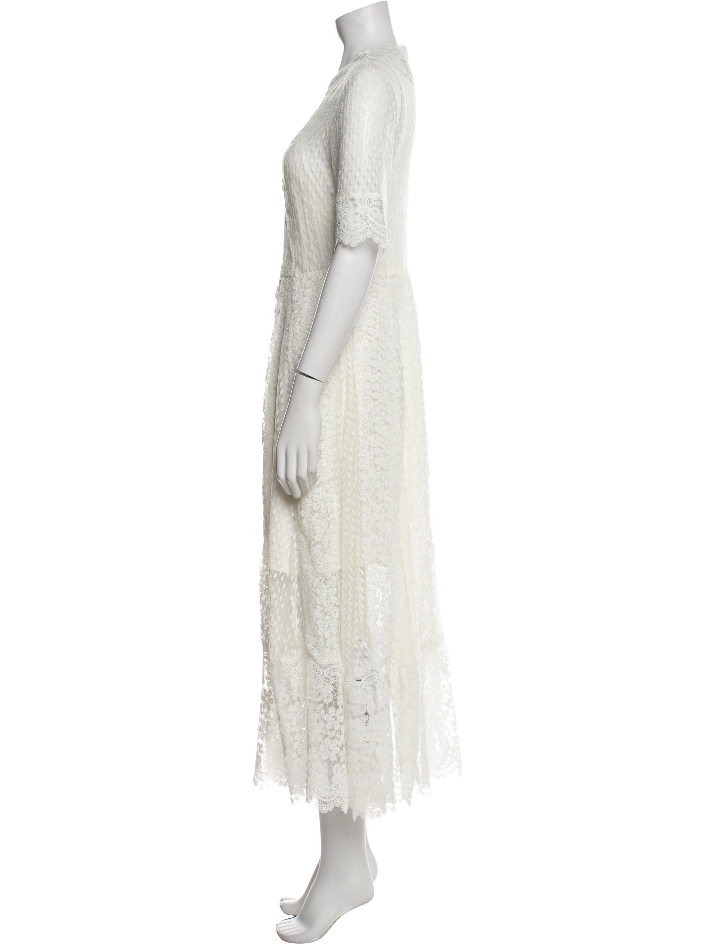 Maje V-Neck Midi Length Dress